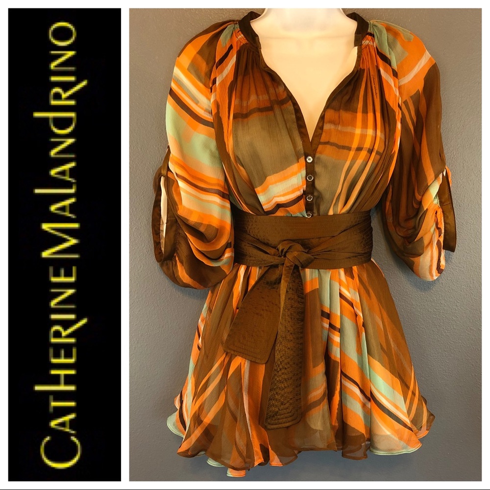 Catherine Malandrino Boho Silk Blouse